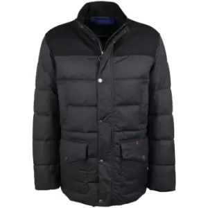 Barbour Mens Baffle Trellon Wax Jacket Navy XL