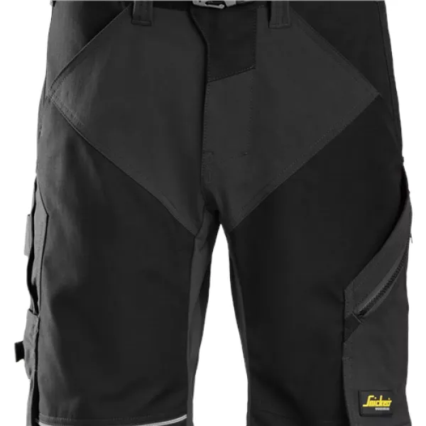 Snickers FlexiWork Work Shorts+ - Black - 46