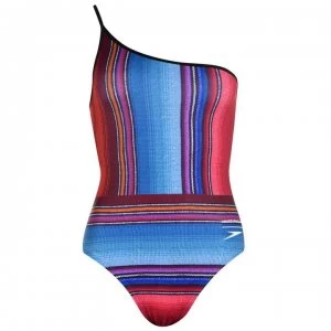 Speedo House of Holland Asymmetric Swimsuit - Blue/Multi