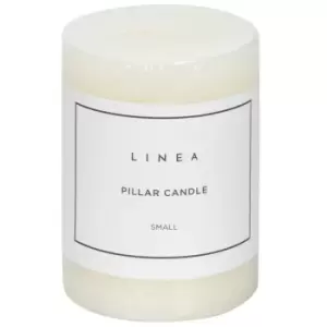 Linea Small Pillar Candle - Cream