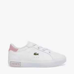 Lacoste Infant Powercourt 0721 Trainers - White/Pink - UK 8 Toddler