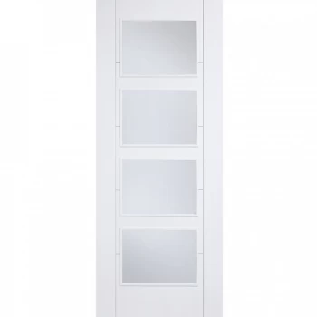 LPD Vancouver White Primed 4 Light Glazed Internal Door - 1981mm x 838mm (78 inch x 33 inch)