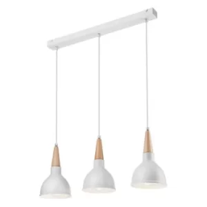 Francesca Bar Pendant Ceiling Light White, 3x E27