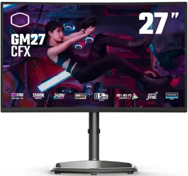 Cooler Master 27" GM27-CFX Full HD Curved Gaming LED Monitor