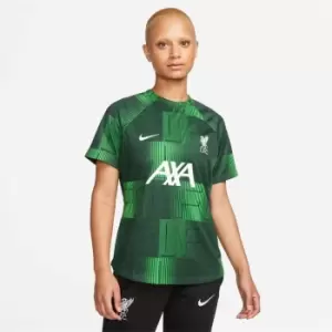 Nike Liverpool FC Away Pre Match 2023 2024 Jersey Womens - Green