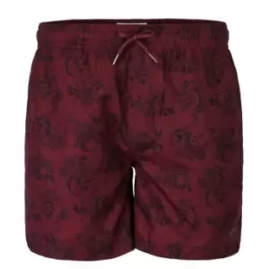 Firetrap AOP Swim Shorts Mens - Red