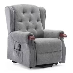 Harrogate Fabric Rise Recliner- Grey