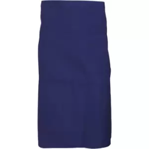 Dennys Adults Unisex Catering Waist Apron With Pocket (Pack of 2) (One Size) (Navy Blue) - Navy Blue