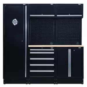 Bunker Modular Storage Combo With Hardwood Worktop (11 Piece)