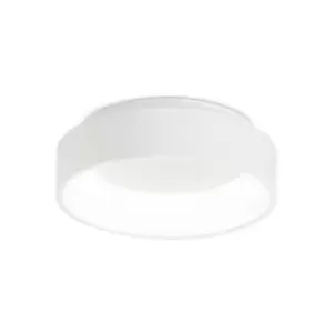 Ideal Lux ziggy Round 30cm Integrated LED Semi Flush Light White, 3000K, Non-Dim