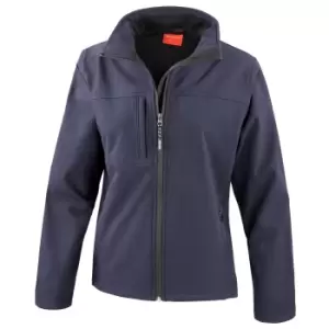 Result Womens Softshell Premium 3 Layer Performance Jacket (Waterproof, Windproof & Breathable) (2XL) (Navy Blue)