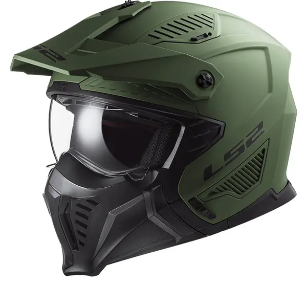 LS2 OF606 Drifter Solid Matt Military Green 06 Multi Helmet Size XS