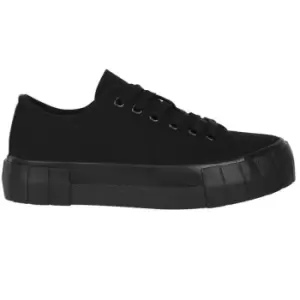 Kangol Platform Low Top Trainers Ladies - Black