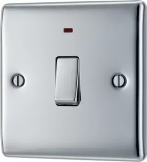 Bg 20A Chrome Rocker Raised Slim Control Switch With LED Indicator