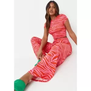 Missguided Tall Zebra Pyjamas - Pink