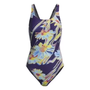 adidas Sea 3 Stripe Swimsuit Womens - Purple