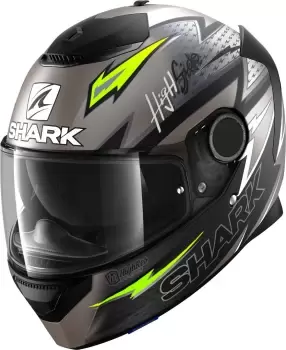 Shark Spartan Adrian Parassol Mat Helmet, black-grey-green, Size S, black-grey-green, Size S