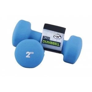 Yoga-Mad Neoprene Dumbbells 2KG