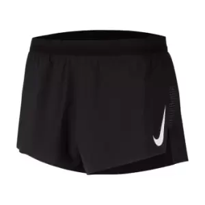 Nike AeroSwift Mens 2 Brief-Lined Running Shorts - Black