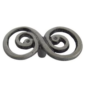 BQ Pewter Effect Double Swirl Internal Knob Cabinet Knob