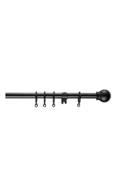 Homemaker 120-210cm Extendable Silver Curtain Ball Pole - wilko