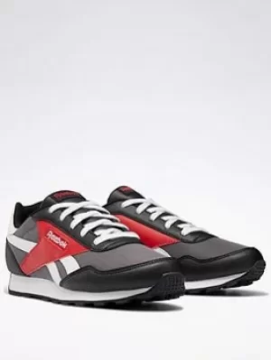 Reebok Royal Rewind Run Shoes, Grey/Black/Red, Size 3.5