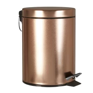 Premier Housewares 3L Pedal Bin - Rose Gold