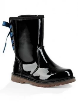 UGG Girls Toddler Corene Patent Boot - Black, Size 6 Younger