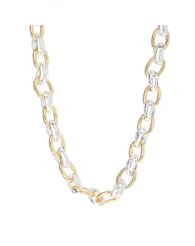 Mood Silver and Gold Plated Chain Necklace - multicoloured