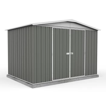 Absco 10x7ft Regent Metal Apex Shed - Grey