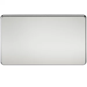 KnightsBridge Screwless 2G Blanking Plate Polished Chrome