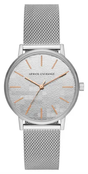 Armani Exchange AX5583 Womens Silver Dial Steel Mesh Watch