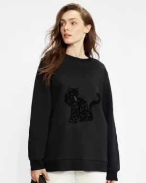 Cat Graphic Sweatshirt