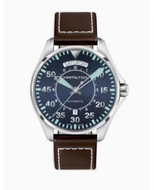 Hamilton Khaki Pilot Day Date Auto Mens Watch H64615545 H64615545