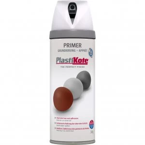 Plastikote Primer Aerosol Spray Paint White 400ml