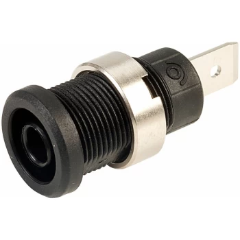 3266-C-N Black Shrouded Socket (6.3mm Faston) - PJP