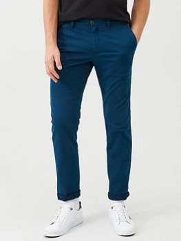 Tommy Hilfiger Bleecker Flex Slim Fit Chino Trousers - Mariner Blue, Mariner Blue, Size 40, Inside Leg Regular, Men