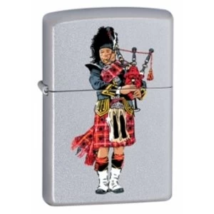 Zippo Scottish Bagpiper Brushed Chrome Lighter