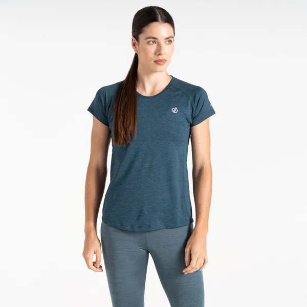 Dare 2b Womens Corral Lightweight Wicking Sports Gym T Shirt 14 - Bust 38' (97cm) Moonlight Denim Marl DAB044-R73-14