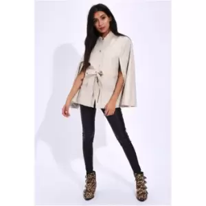 I Saw It First Belted Cape Coat - Beige