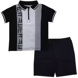 Firetrap Polo And Shorts Set Infant Boys - Black