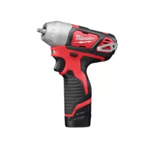 Milwaukee Power Tools M12 BIW14-202C Sub Compact 1/4in Impact Wrench 12V 2 x 2.0Ah Li-ion