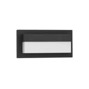 Clovis 29cm Outdoor Modern Wall Lamp Sandy Black Aluminium LED 18W 2132Lm 3000K IP65 - Merano