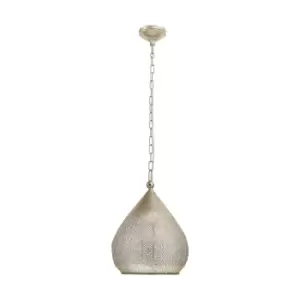 Hanging Ceiling Pendant Light Hammered Gold Effect 60W E27 Hallway Feature