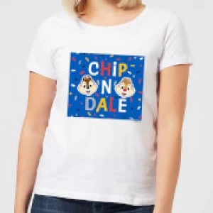 Disney Chip N' Dale Womens T-Shirt - White - L