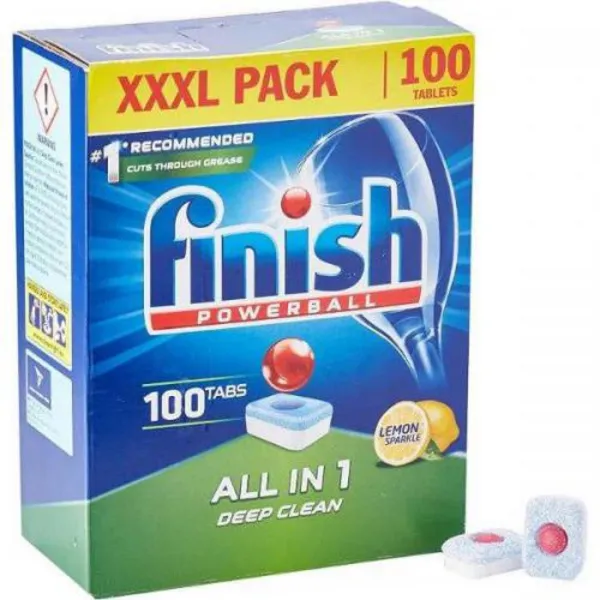 Finish Finish Power Essential Dishwasher Tabs Lemon (Pack of 100) 3293852 3293852