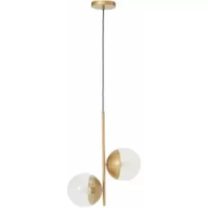 Premier Housewares - Revive Gold Finish 2 Shades Pendant Light