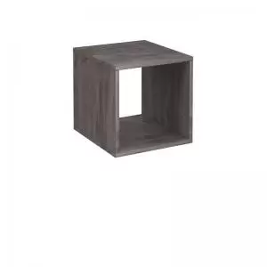 Flux modular storage single wooden cubby unit - grey oak