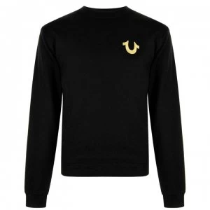 True Religion Crew Neck Sweatshirt - Black/Gold 1001