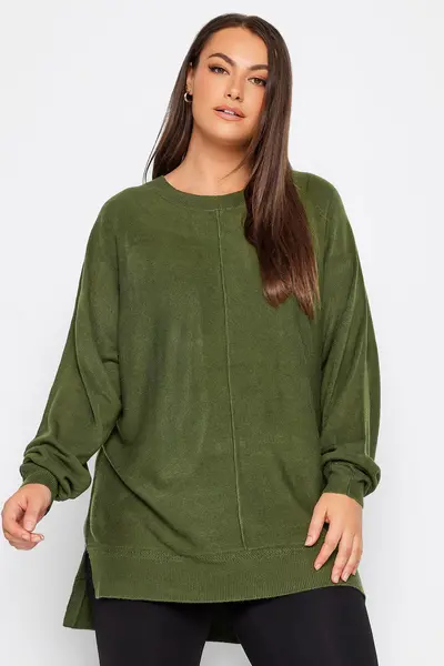 Yours Long Sleeve Jumper Green